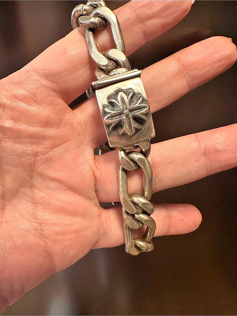 D’elsa 926 SilverFloral Clasp vintage Bracelet